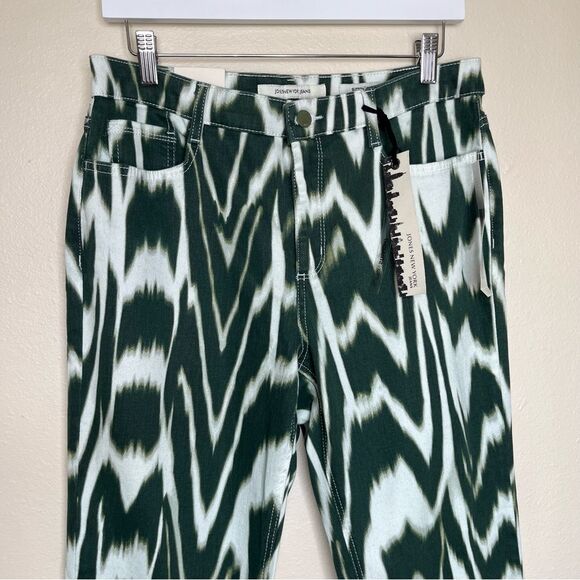 Jones New York Sutton Straight Loden Green Combo Slimming Jeans Women 12 NWT - Picture 3 of 16